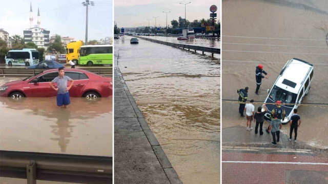 Sel suları yolu trafiğe kapattı: İstanbul'a D-100'den ulaşım kesildi | Aktüel Haberleri